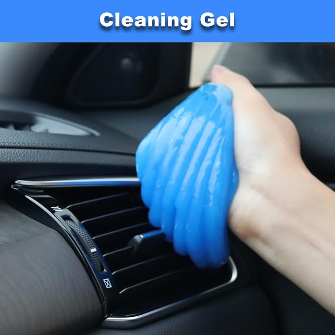 Windshield Cleaner Tool, Car Interior Detailing Cleaning Brush Kit | Car Detailing Brushes, Car Cleaning Gel, Car Cleaning Supplies Tools Accessories for Women, Men, Interior - 15Pcs - Image 4