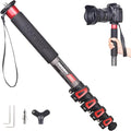 Camera Monopod INNOREL VM80C Carbon Fiber Portable Compact Lightweight Travel Monopod with Fast Flip Lock for Canon Nikon DSLR Camera Video Camcorder DV Photography Load 33lbs/15kg Height 66.9in/170cm by INNOREL