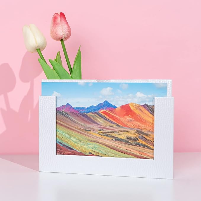 Storage Box 5x7, Cardboard Boxes for Small Family & Couple Photos, Gift Boxes, Silver White - Image 2