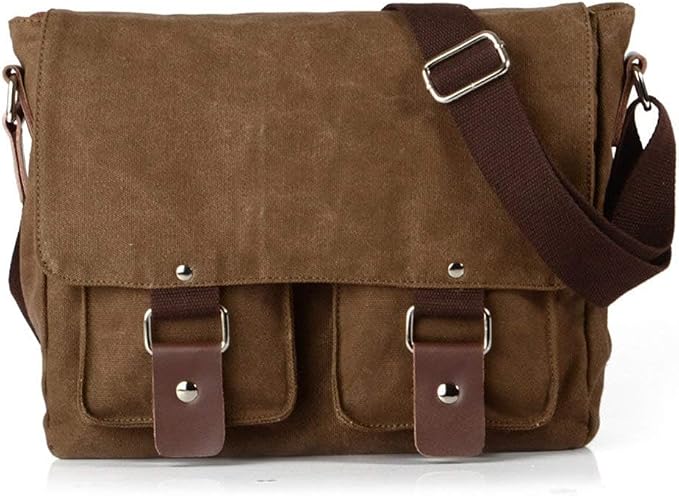 Compatible with/Replacement Vintage Waterproof Canvas Leather Trim DSLR SLR Shockproof Camera Shoulder Messenger Bag (Coffe) by Pleasepurchaseimmediately