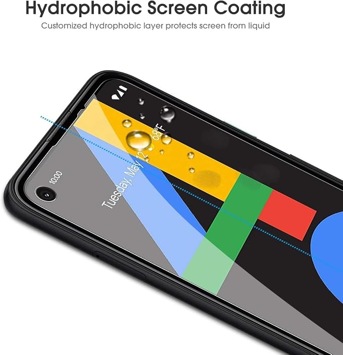OMOTON [4 Pack] Screen Protector for Google Pixel 4a (Not Fit for 4a 5G), Scratch Resistant/Easy-Install/Bubble Free/Tempered Glass Screen Protector Compatible with Google Pixel 4a - Image 7