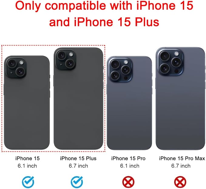 2 Sets Back Rear Camera Lens Glass Replacement for iPhone 15 and iPhone 15 Plus with pre-Installed Adhesive and Reparing Toolkit - Image 2