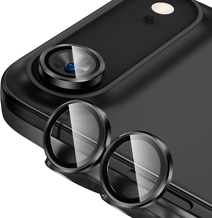 Tensea 2Pack for iPhone Air Camera Lens Protector, Camera Screen Cover | Camera Cover, Metal Individual Ring with 9H Tempered Glass for iPhone 17 Air 6.5inch, HD Clear, Easy Install, Full Protection by Tensea