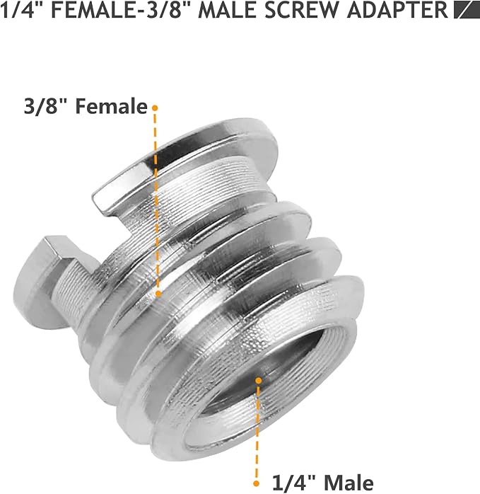 12 Pcs 1/4" & 3/8" Camera Screw Adapter Set - DSLR, GoPro, Flash & Light Stand Mounts - Image 4