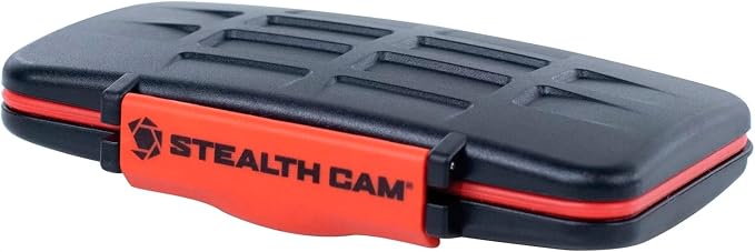 STEALTH CAM Anti-Shock Dust-Proof Waterproof Protective Ergonomic Rubber Sealed ABS-Plasic Shell Memory Card Storage Case - Holds 12 SD & 12 MicroSD Cards by StealthCam