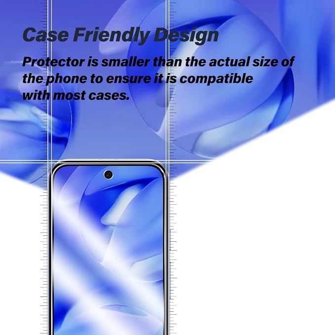 BIGFACE for Pixel 9A Tempered Glass Screen Protector + Camera Lens Protector [ 2 + 2 Pack ][Fingerprint Unlock] [Anti-Scratch] [Case Friendly] Clear HD Protective Film for Google Pixel 9A 5G - Image 5
