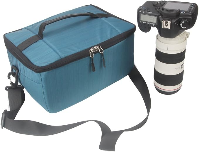 Koolertron Dslr Camera Insert Bag Purse Universal Liner Lens Pouch Partition Protective Cover Waterproof Sleeve for Cannon/Nikon/Sony (Blue) - Image 4
