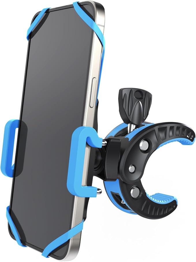 Crescendo CR-30 SlimClip Mic Stand Phone Holder, iPhone Clamp Mount, Pole Phone Mount, Microphone, Music or Drum Stand, Mic/Phone Clip - for iPhone, Samsung Galaxy, Pixel, Any Smartphone (Blue) - Image 8