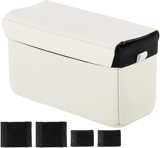AMBITFUL D1 Cube Camera Insert Padded Organizer with Divider Apricot 5.2L | For mirrorless DSLR, beige color, large size 11.8'' x 6.3'' x 4.72'' External ,11'' x 5.9'' x 3.93'' Internal by Ambitful