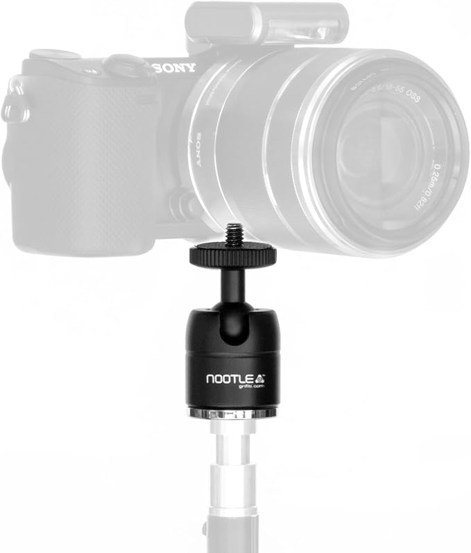 NOOTLE Mini Ball Head and Adjustable Standard to Large Universal Tablet Holder Adaptor 3/8" to 1/4” and 1/4" to 1/4" Mount 9.5-14.5 in Tablets for Tripods, Monopods, Stands - Image 6