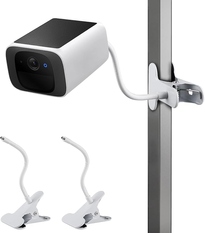 wochel 2Pack Security Camera Mount for eufy Solocam S220/C210, eufyCam 2C/2C Pro, 3/S330, 3C/S300 Security Camera and Other Cameras with 1/4 Threaded Hole, Sturdy Flexible Clip Mount Without Tools by wochel