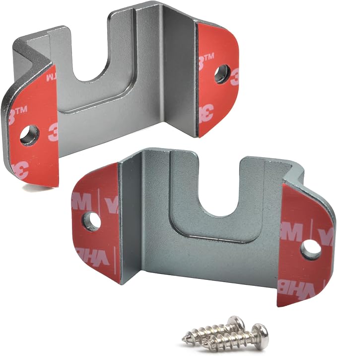 HYS Remote Speaker mic and Ham CB Radio W/Round Knob and Belt Clip Hanger | Fits both HT radios and speaker mics with round-knob or belt-clip.Screw-mount installs on dash console or any flat surface - Image 3