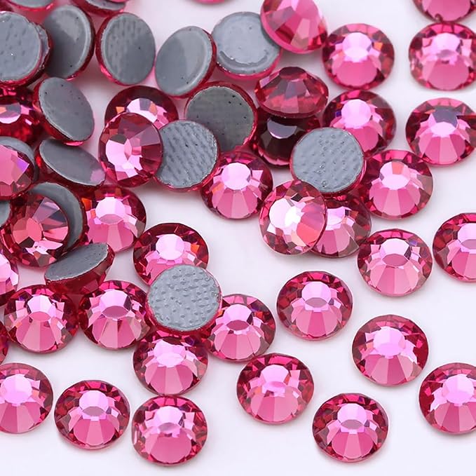 Jollin Hotfix Rhinestones Flatback Crystal Gems 6.4mm SS30, Rose | 288pcs Hot Fix Crystals Glass Rhinestones for Bedazzling, Crafting, Clothes, Shoes & Accessories DIY Decoration - Image 2