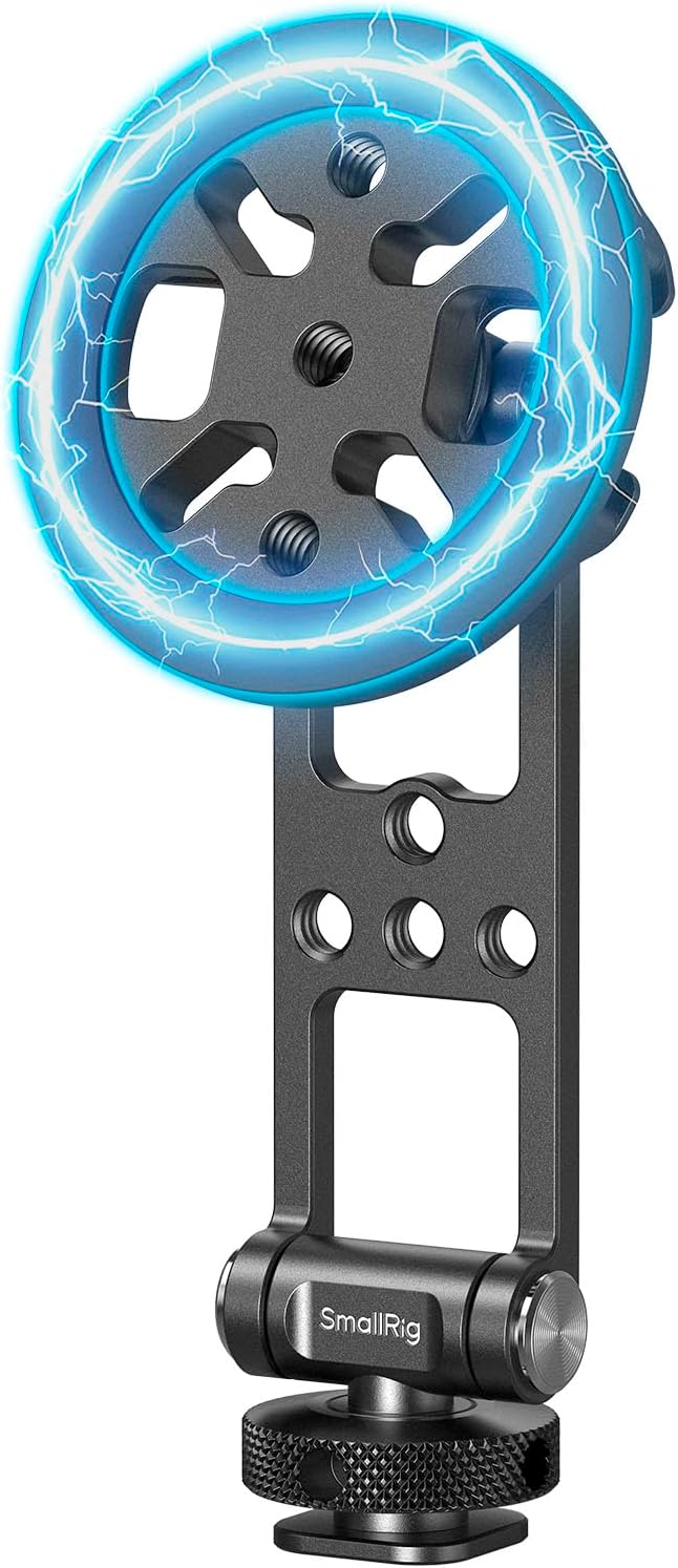 SMALLRIG Magnetic Metal Phone Mount with Cold Shoe Mount, Adjustable Rotatable Phone Tripod Holder Adapter for iPhone 17/16/15, Camera Monitoring, Tripods, Stabilizers - 5156 - Image 7