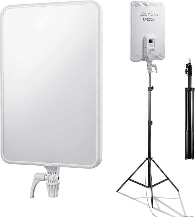 Godox LP800Bi 85W Bi-Color LED Video Light w/Stand, 2800K-6500K, 0-100% Dimmable LED Panel Light, 180°Adjustable Angle, APP Control, CRI96+ TLCI98+, Studio Soft Light for Video Photography by GODOX
