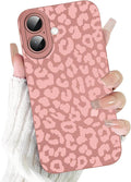 Cute Pink Cheetah Print Phone Case for iPhone 16 6.1" | Aesthetic Leopard Pattern Design Cover Full Camera Lens Protective Shockproof Soft Slim TPU Funda for Women Girls by Unknown
