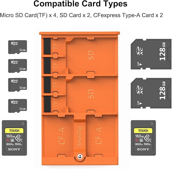 SMALLRIG Memory Card Storage Case, 8 Slot SD Card Holder | for Micro SD/SIM Cards Anti-Shock, Anti-Fall, Scratch-Resistant, Suitable for Photographers- 4107 - Image 2