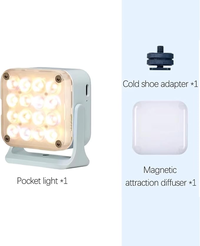 Nanlite Pico Portable LED Fill Light – Full Color RGB (Mint Blue) | Snap-On Attachment for Phone/Camera Photography, Live Streaming, Video Content Creation - Image 2