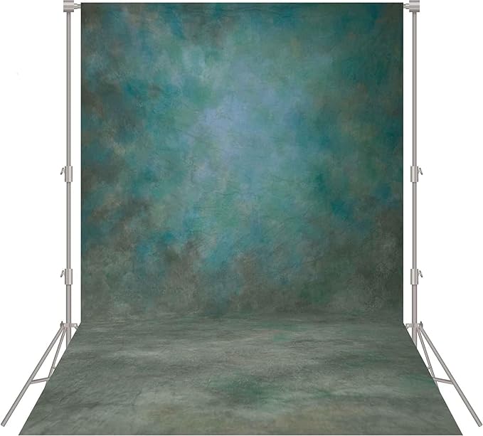 Abstract Photography Backdrop for Photoshoot, 8x14ft,Green,No Stand | Professional,Polyester Fabric,Roller Pocket on Top,Vintage Portrait Photo Props Booth Background,Photoshoot Studio by Haboke