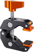 K&F CONCEPT Camera Mount Clamp, Super Crab Clamp Rotatable Clamping Block | 1/4" and 3/8" Thread Holes for Round Pipe Flat Surface, Camera Mounts, and Other Photographic Accessories, MS65 by KFCONCEPT