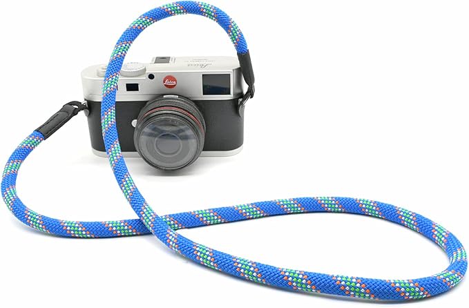 Camera Strap Vintage 100cm Nylon Climbing Rope Camera Neck Shoulder Strap for Micro Single and DSLR Camera(Blue) - Image 2