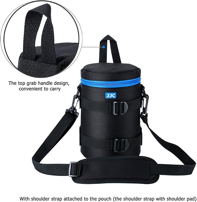 JJC Deluxe Lens Case Pouch Bag for Camera Lens Below 4.3" x 7.4"(D x L) | for Canon EF 70-200mm f4L IS II, EF 28-300mm f3.5-5.6, Nikon AF-S 70-200mm f4G ED VR,AF-Nikkor 80-200mm f2.8D ED Lens & More - Image 6