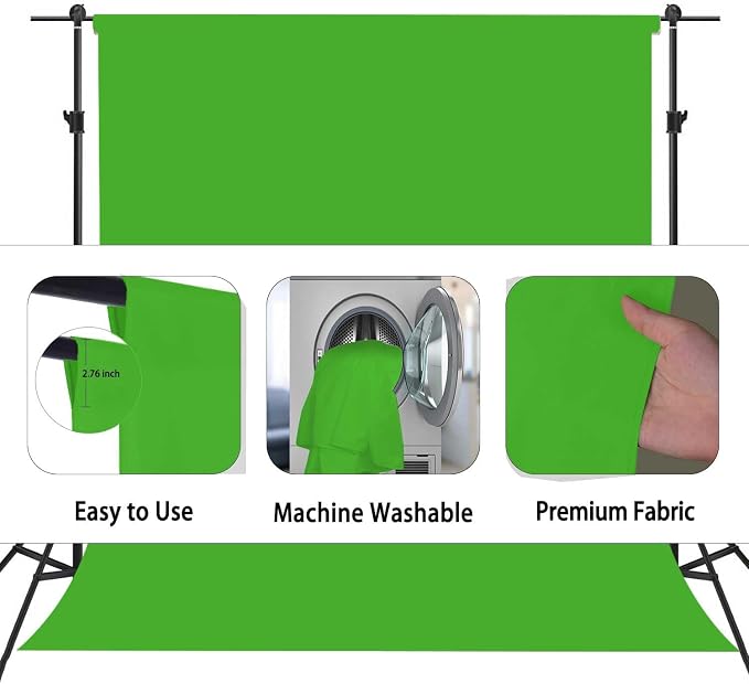 Green Screen Backdrop for Photoshoot, Fabric 6x9ft | Versatile Studio Photo Backgrounds, Non Reflective, Easy to Use, for Portraits, Product, Party, Video Creation - Image 6