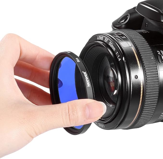 NEEWER 9PCS Full Color Lens Filter Set, 58mm Resin Lens Filters with Red, Orange, Blue, Yellow, Green, Brown, Purple, Pink, Gray Color Available with 2 Pouches, Camera Lens Accessories - Image 5