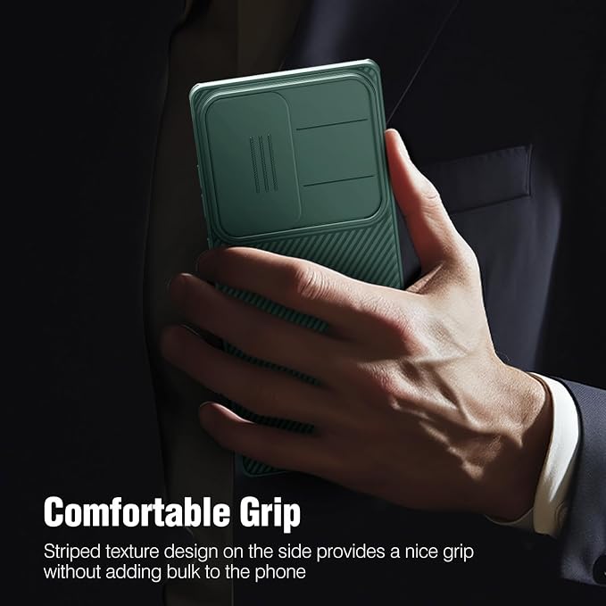 Nillkin for Samsung Galaxy S25 Ultra Case with Camera Cover, [Lens Protection] Mil-Grade Shockproof Protective Bumper Hard Cover Slim Phone Case for Galaxy S25 Ultra Cases 6.9'' Green - Image 8