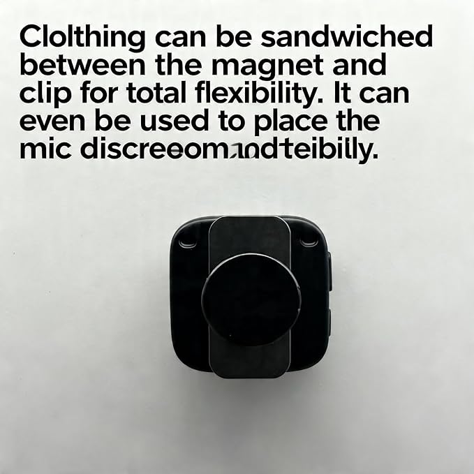 Mic Clip Magnet for DJI Mic Mini/Mic 2/Mic 3 Wireless Transmitter, Magnetic Clip for Wireless Lavalier Microphone adapters, Microphone Receiver Magnetic Mounting - Image 5