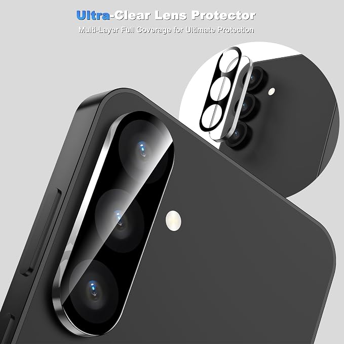 WHPXJY 2026 New Upgrade for 3 pack Samsung Galaxy S25 Plus/+ Camera Lens Protector-Tempered Glass Cover, 9H+ Shatterproof/Anti-scratch/Maintains Original Clarity/Easy to Install - Image 5