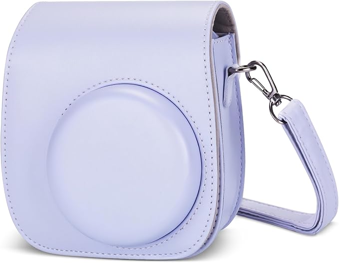 Phetium Mini 13 Camera Case for Fujifilm Instax Mini 13 12 Camera-Purple | Mini Camera Protective Case,PU Leather Bag,Photo Storage Pocket,Adjustable Shoulder Strap,Magnetic Flip by Phetium