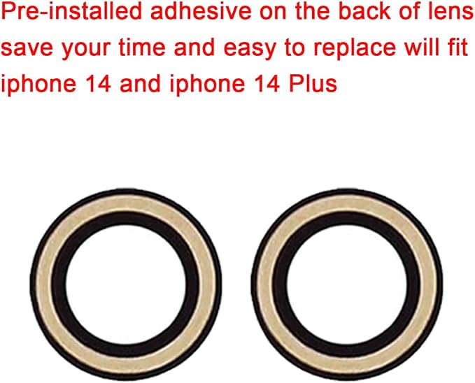 2 Set Back Rear Camera Lens Glass Replacement for iPhone 14 and iPhone 14 Plus with Reparing Toolkit - Image 4