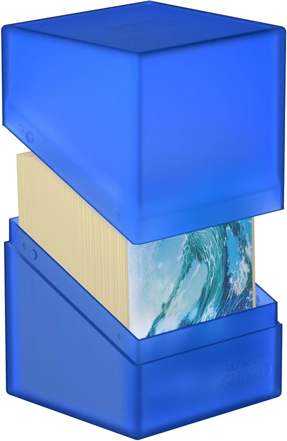 Ultimate Guard Boulder 100+ Classic, Deck Case for 100 Double-Sleeved TCG Cards, Sapphire, Secure & Durable Storage for Trading Card Games, Soft-Touch Finish - Image 4