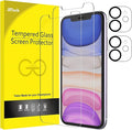 JETech Screen Protector for iPhone 11, with Camera Lens Protector, 2+2 Pack | HD Clear Tempered Glass, Face ID Compatible, Anti-Scratch Protection by JETech