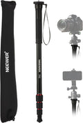 NEEWER 66.5" Camera Monopod Stand, Lightweight Travel Selfie Stick, TP42 | Aluminum, for DSLR Camcorder Photography & Video Recording, 1/4" & 3/8" Screw Adapter, Max Load 22lb by Neewer