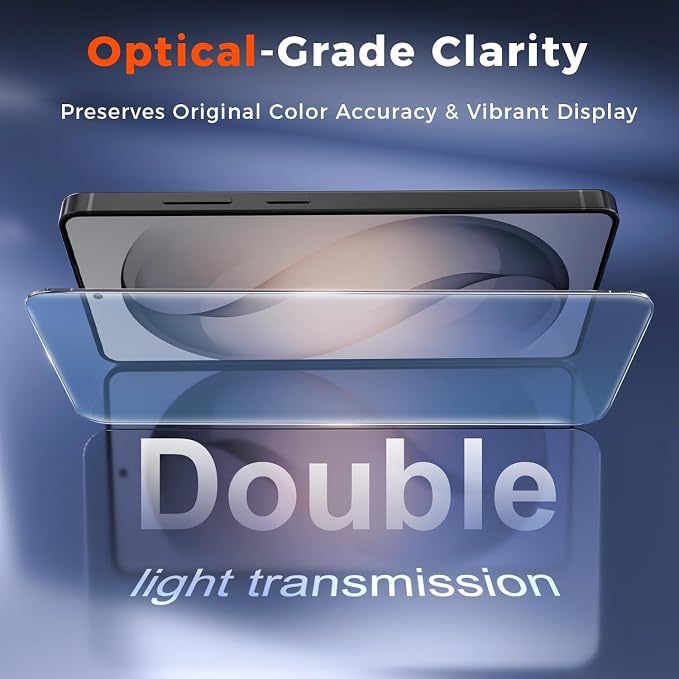 Fotbor [3+3 Pack Anti Blue Light Screen Protector for Samsung Galaxy S26 Ultra with 3 Pack Camera Lens Protector, [Alignment Frame] 9H Hardness, Easy Install, Ultrasonic Fingerprint Compatible - Image 6