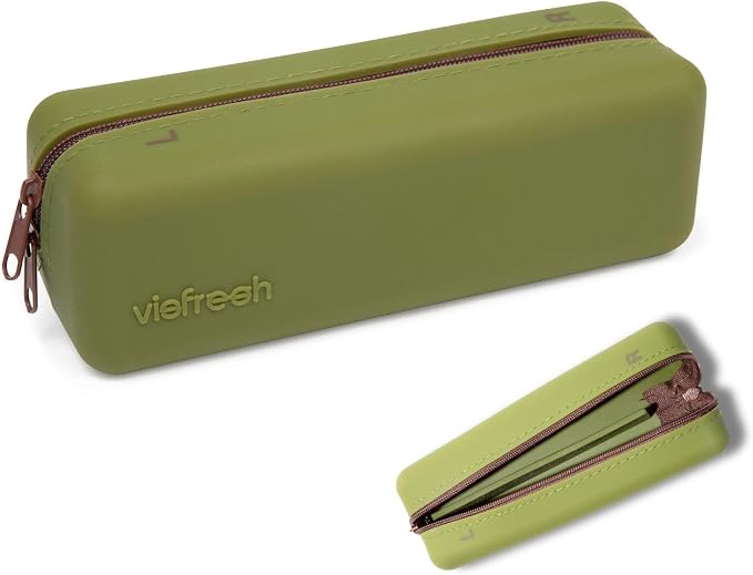 Daily Contact Lens Travel Case, R&L Labels, 30-Lens Holder (Olive Green) by VisFresh