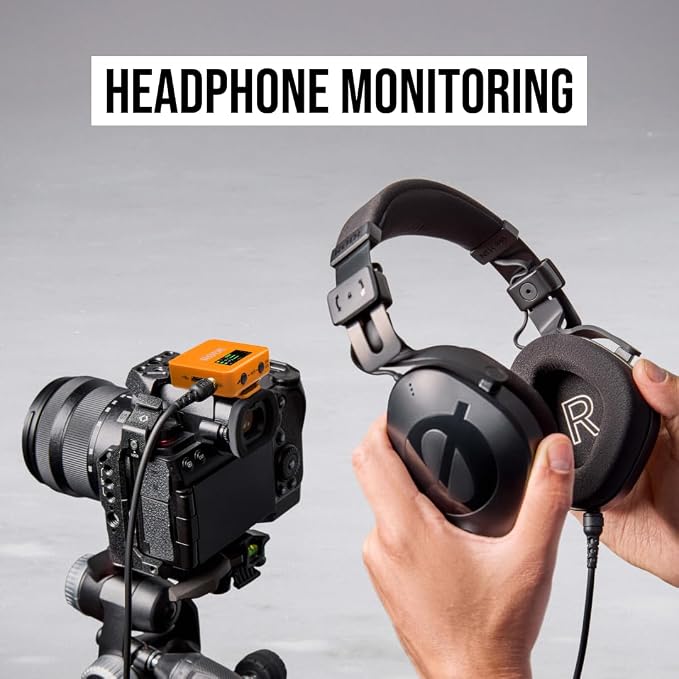 RØDE Wireless GO (Gen 3) – Compact Wireless Mic – Pristine Audio, 32-bit Float Recording, Automatic Level Control, for Phones, Cameras and Computers (Orange) - Image 6