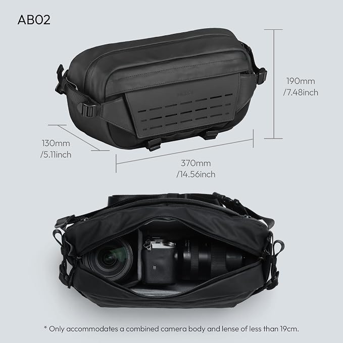 ULANZI 9L Camera Sling Bag, Water-Resistant Camera Case with Tripod Holder | DSLR/SLR/Mirrorless Camera Bags Crossbody for Photographers Video Photo Live Pov Vlog Photography Accessories- Black - Image 4