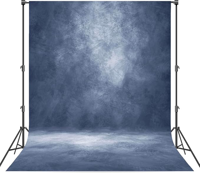 Abstract Photography Backdrop for Photoshoot, 8x14ft,Blue,No Stand | Professional,Polyester Fabric,Roller Pocket on Top,Vintage Portrait Photo Props Booth Background,Photoshoot Studio by Haboke