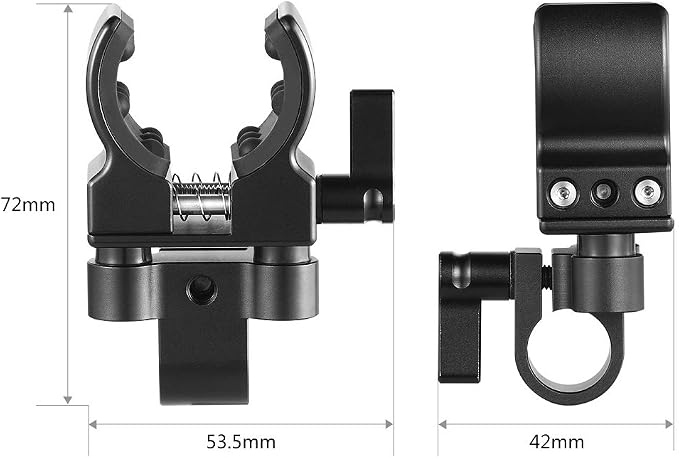 SmallRig Universal Shotgun Microphone Mount for 19-25mm Diameter with Elastic Silica Gel, Shockproof and Noise Absorption 1993B - Image 2