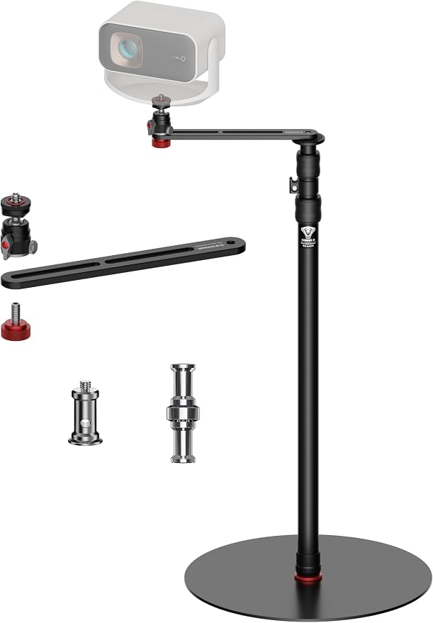 IFOOTAGE Cobra RB-A400-PE Professional Projector Stand, Heavy Duty Aluminium Tripod Stand with Adjustable Ball Head, 90° Tilt Angle, Weighted Base for Projector, DSLR, LED Light (79") by IFOOTAGE