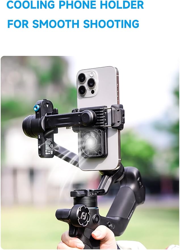 FeiyuTech SCORP Mini 3 Gimbal Stabilizer for Smartphone, Built-in AI Tracking Module & Cooling Fan, 2KG Payload 3-Axis Phone Gimbal with Integrated Grip Design, Gimbal Stabilizer for iPhone & Android - Image 3
