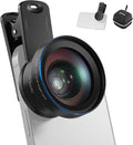 NEEWER Basics 2 in 1 Phone Camera Lens Accessories Kit, HD 0.45x Wide Angle + 15x Macro, 37mm Lens Clamp Compatible with iPhone Samsung Android Smartphone, LS-67 by Neewer