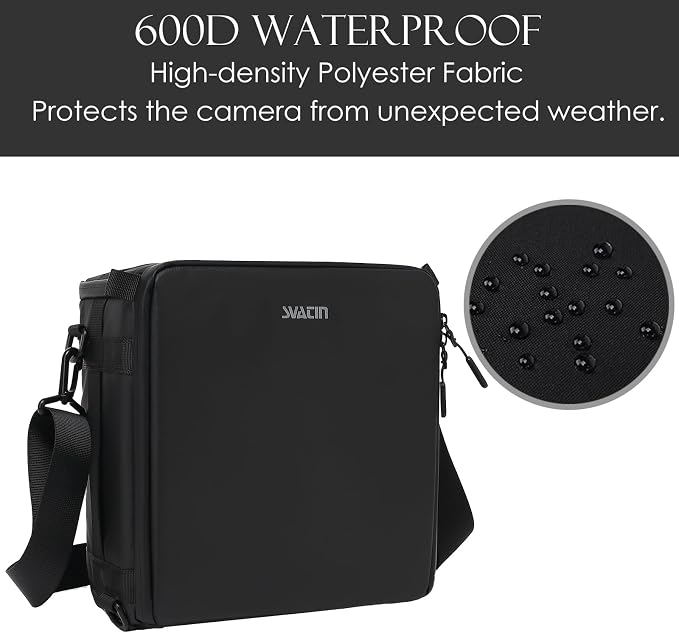 Camera Insert Bag,Shockproof &Pressure-proof Dual Opening Padded Camera Lens Cube Case Backpack,Digital DSLR SLR Mirrorless Cameras Storage for Canon,Nikon,Sony,Panasonic(XS Black) - Image 2