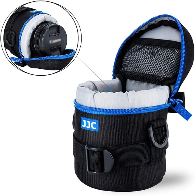 JJC Camera Lens Case Pouch, Padded Bag Fits Lens up to 3.0 x 3.9 (D x L) | for Canon EF-S 18-55mm/RF 35mm f1.8/RF-S 18-150mm/Nikon Nikkor AF-S 18-55mm/Z 50mm f1.8S/Fujifilm XC 15-45mm Lens & More - Image 5