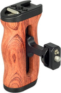 Wooden Camera Cage Side Handle Grip with 1/4" Screw Locating Mount for ARRI, Mini Side Handle for Smartphone Cage Video Rig and Action Camera Cage Compatible with Gopro/Insta360/DJI Osmo by Unknown