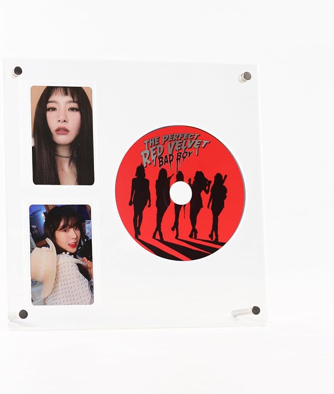 Photocard and CD Holder Stand, Acrylic Ablum Standing Display, 66 x 91 mm Card Cares Ultra Clear Trading Cases Protectors for Kpop Photocard Baseball Basketball Card Display (1CD+2Cards) | Clear Album Standing Display, 66 x 91 mm Trading Cases, Kpop Ph... - Image 2