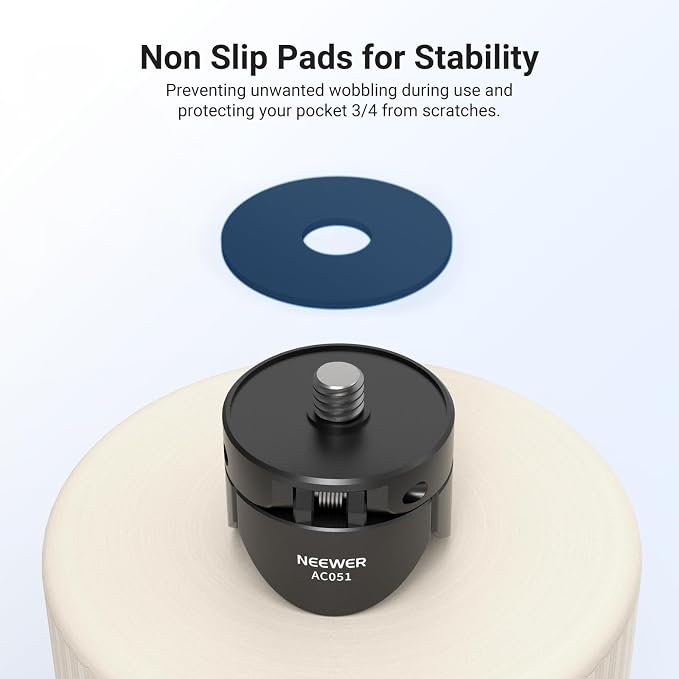 NEEWER Mini Tripod Compatible with DJI Osmo Pocket 4 & 3, Small Desktop Gimbal Camera Holder Mount Stand with 1/4" Screw Compatible with Insta 360 X5 X4 X3, Upright/Handheld Mode Switch, AC051 - Image 4
